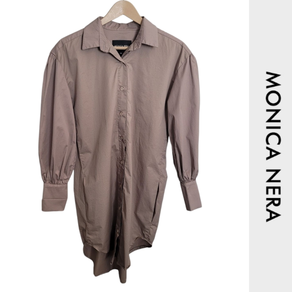 Monica Nera Cotton Shirt Dress